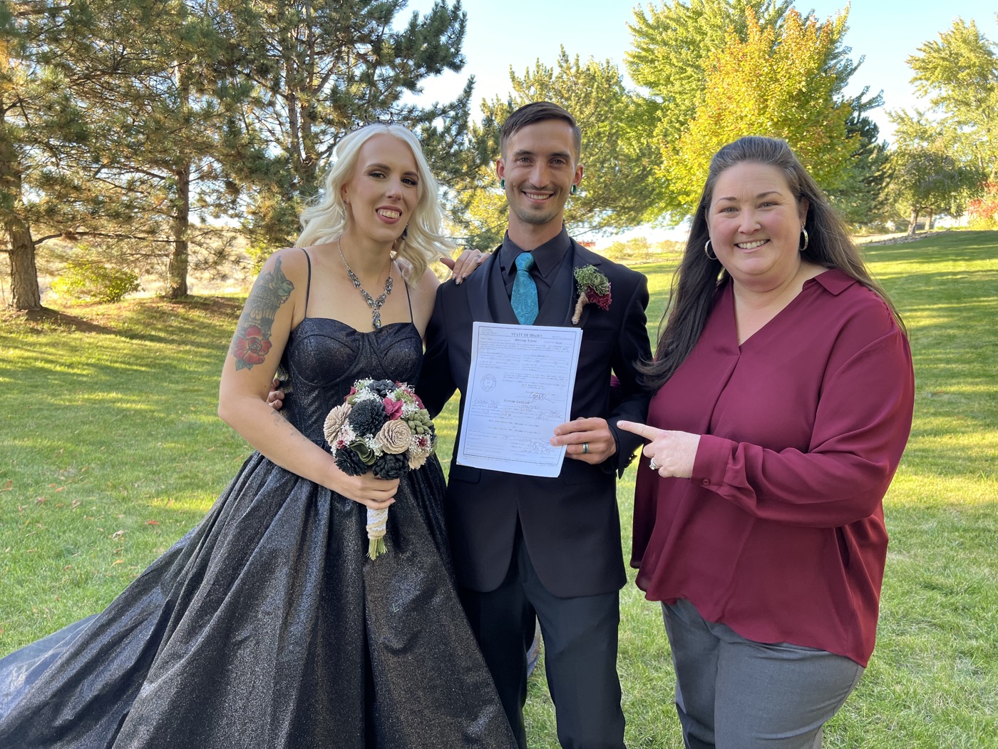 Real wedding officiated by 208 Officiant